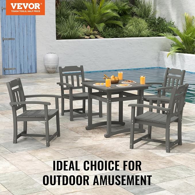 VEVOR Outdoor HIPS Patio Dining Set, 5 Pieces Patio Table and Chairs Set - Image 7