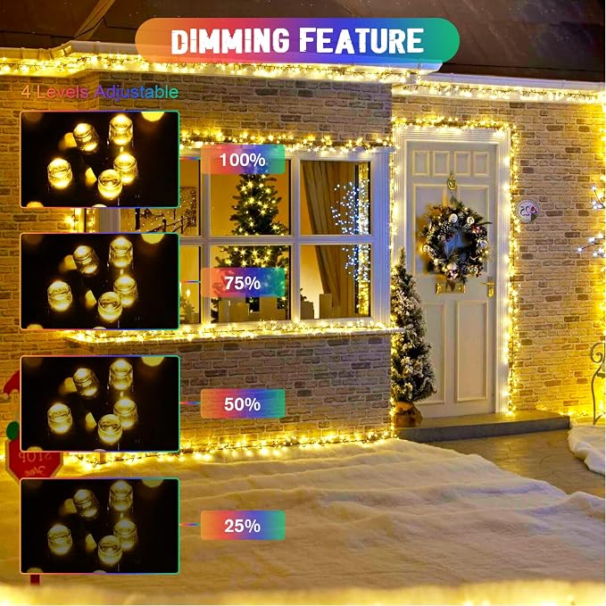 JMEXSUSS 2 Pack Solar String Lights Outdoor Waterproof, Total 400 LED 151FT - Image 4
