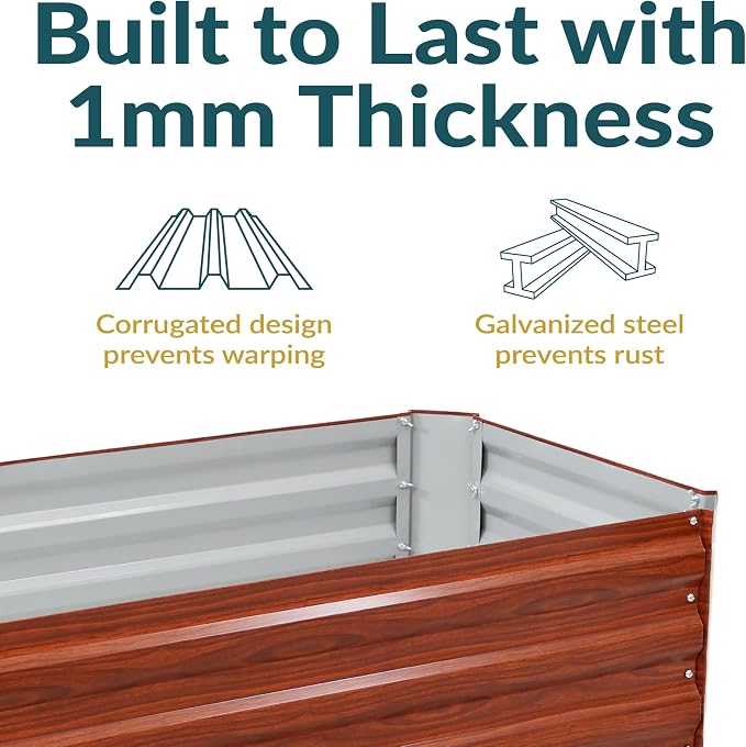 Sunnydaze 11.75" H Raised Metal Garden Bed - Image 2