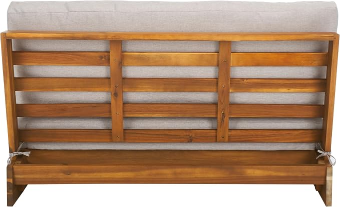 SAFAVIEH Outdoor Patio Furniture Collection Lynn Natural & Light Grey Solid - Image 8