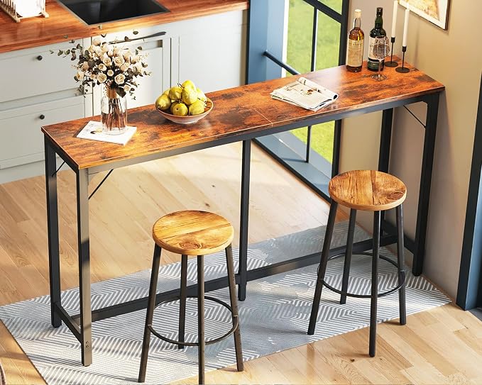 ODK 71 Inch Bar Table, Bar Height Pub Table, Counter Height Bar Table, - Image 2