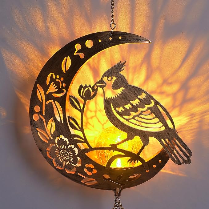 Moon Cardinal Wind Chime for Outside - Image 8