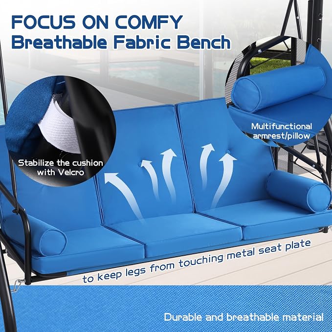 3 Seat Outdoor Porch Swings - Image 3