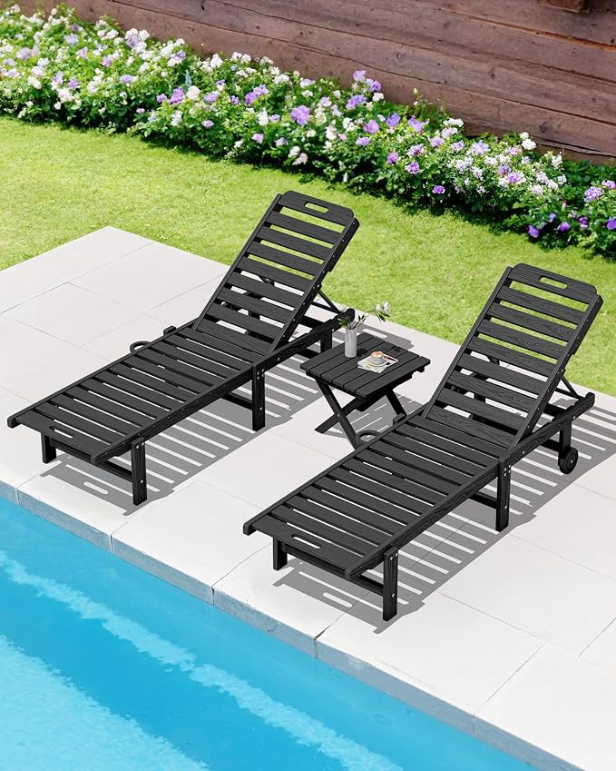 SERWALL Portable Folding Adirondack Table, HDPE Material Outdoor End Table - Image 9
