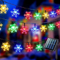 JMEXSUSS Solar Snowflake Lights Outdoor Waterproof, 30.6FT 50 LED Solar String by JMEXSUSS