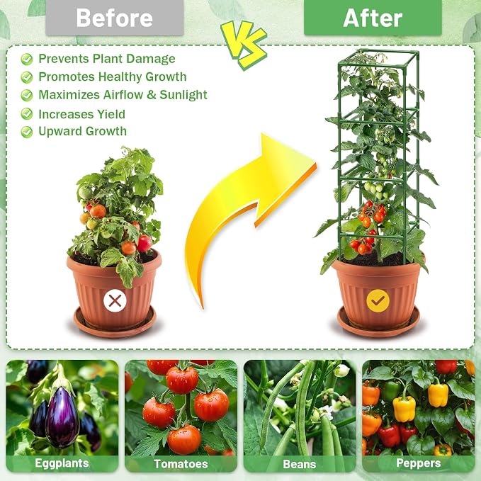 Legigo 6 Pack Square Tomato Cages - Image 3