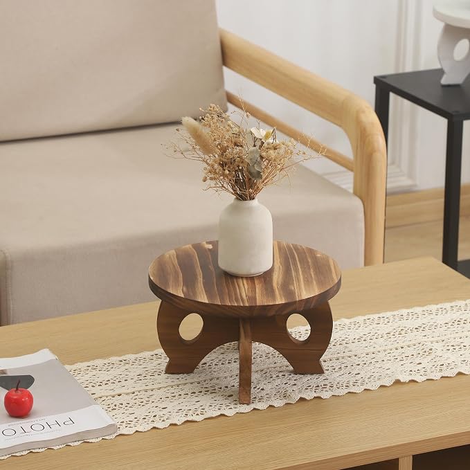 Plant Stand Indoor Wooden Plant Stool Round Stand Risers - Image 6