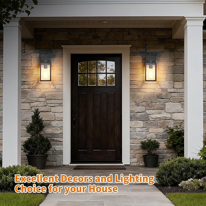 Outdoor Light Fixtures Wall Mount, Waterproof Front Porch Lights, Modern - Image 7