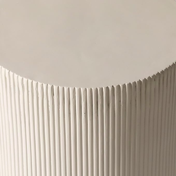 LeisureMod Modern Side Table Round Fiberstone Top Accent End Table - Image 9