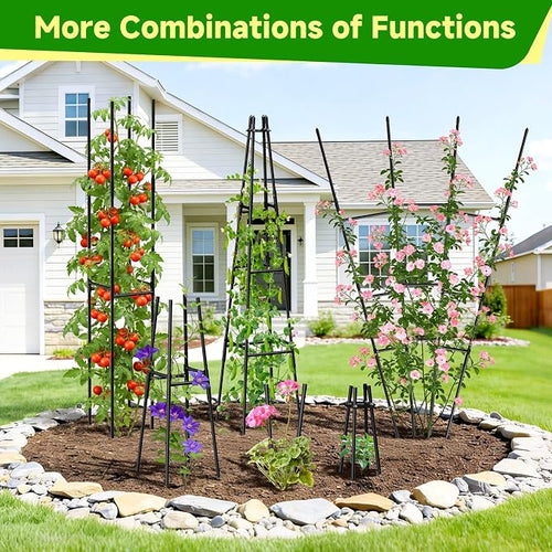 1 Pack Garden Obelisk Trellis for Climbing Plants Outdoor Indoor Pots, Plant - Image 2