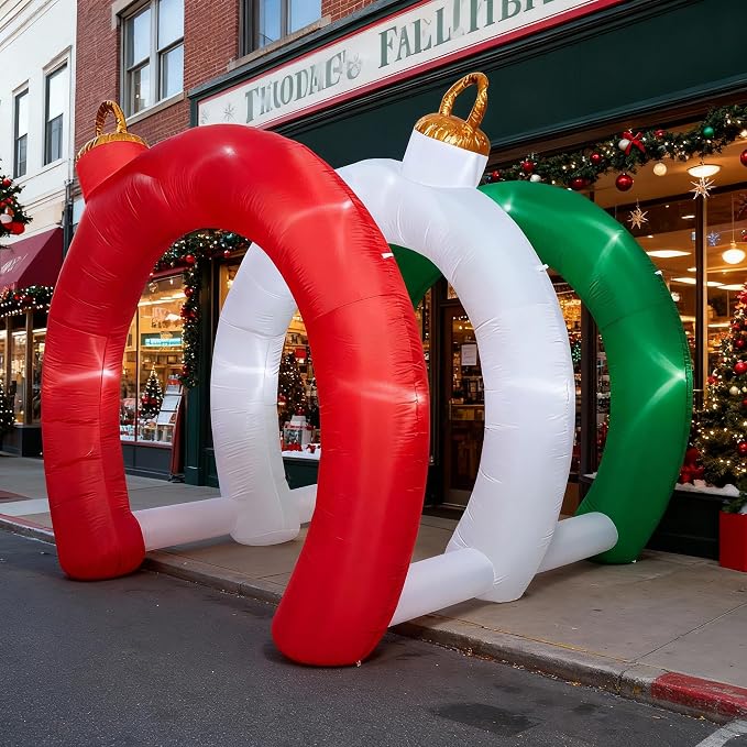 10.5 FT Christmas Inflatables Ornament Tunnel Arch Outdoor Decorations - Image 3
