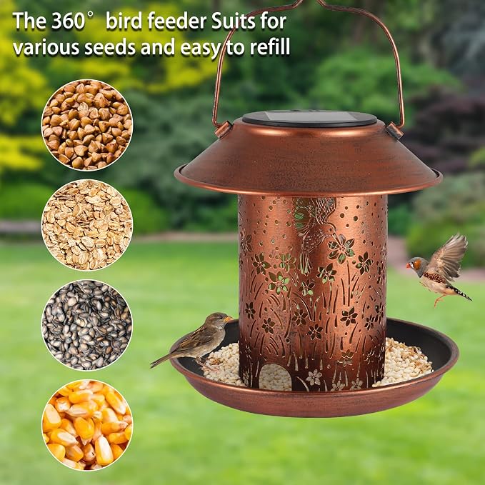 Bird Feeders for Outdoors Hummingbird Solar Lanterns Outdoor Waterproof Garden - Image 6