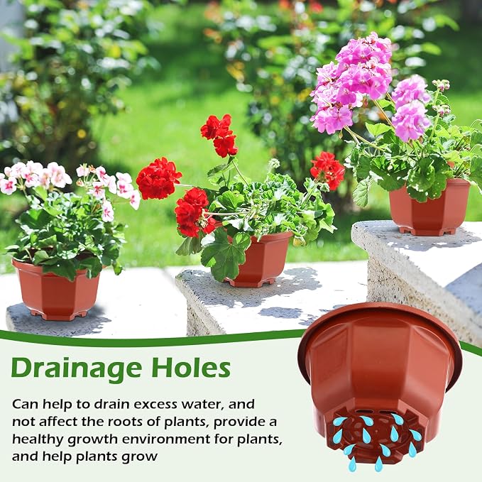 Roshtia 50 Pcs 5.1 inch Plastic Hanging Plant Pots - Image 5
