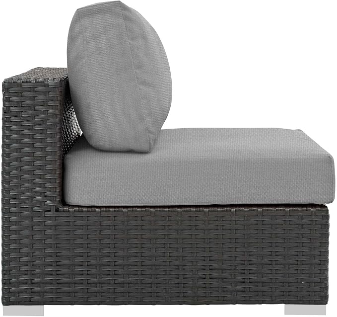 Modway EEI-1854-CHC-GRY Sojourn Wicker Rattan Outdoor Patio Sunbrella Fabric - Image 3