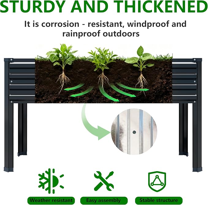 MGNO 2PCS Galvanized Raised Garden Bed Outdoor - Image 7