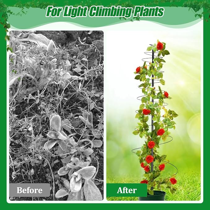 Trellis for Climbing Plants Outdoor, Plants Trellis 73 inch Support Metal - Image 4