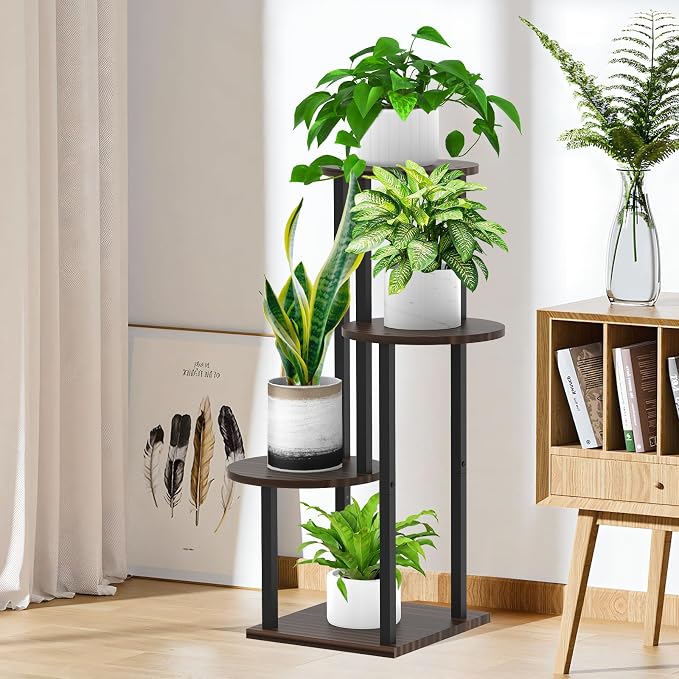 Plant Stand Indoor, 4 Tier Thickened Metal Corner Plant Shelf - Image 5