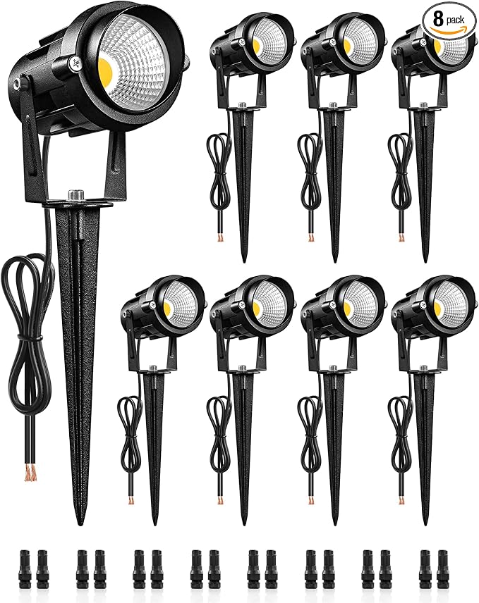 6W 700LM Low Voltage Landscape Lighting, 12V AC/DC 3000K Warm White LED Low by Wilawels