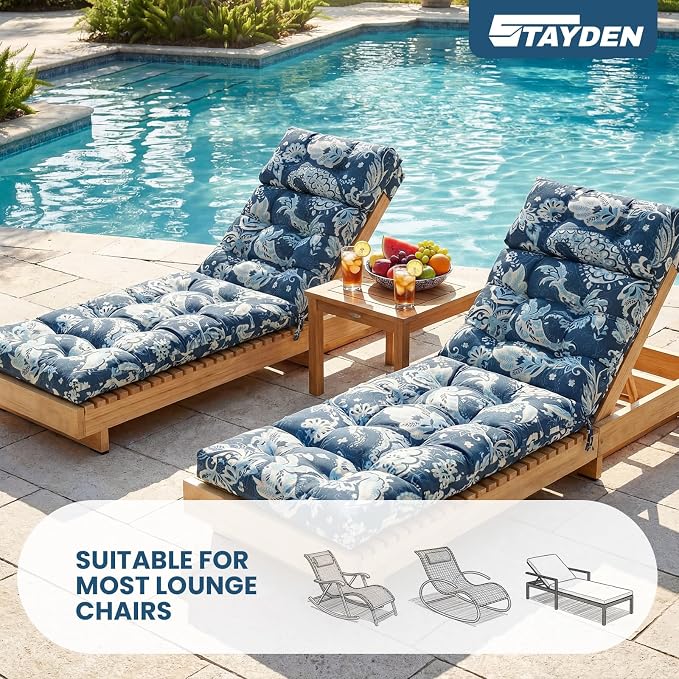 Outdoor Lounge Chair Cushions, Chaise Lounge Chair Cushions Replacement - Image 4