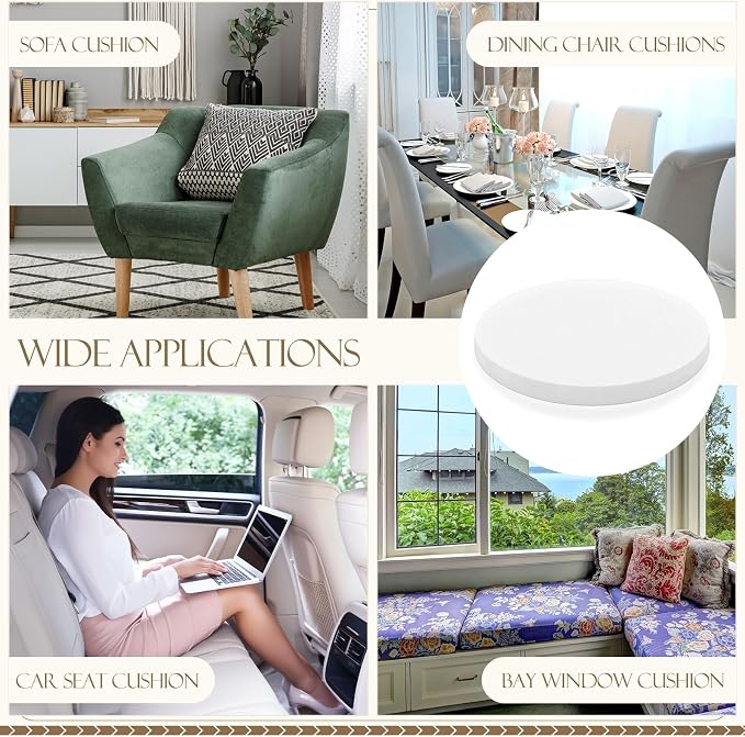 Frienda 3" Height 66" Diameter High Density Foam Round Cushion Insert 35 D - Image 3