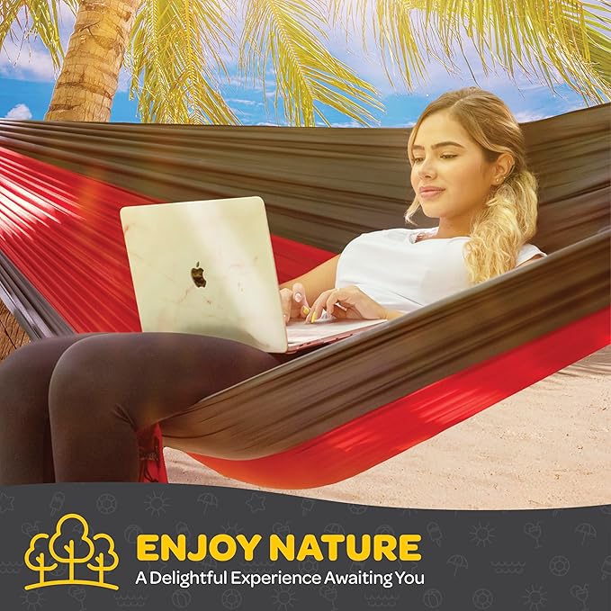 Durable Hammock 400 lb Capacity, Nylon Camping Hammock Chair - Image 5