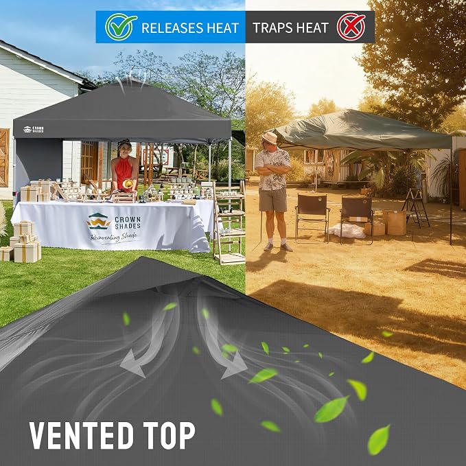 CROWN SHADES 12x12 Pop Up Canopy Tent Instant Commercial - Image 6