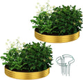 Galvanized Metal Planter Round Raised Garden Bed Kit by ZFHgarden