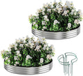 Galvanized Metal Planter Round Raised Garden Bed Kit by ZFHgarden