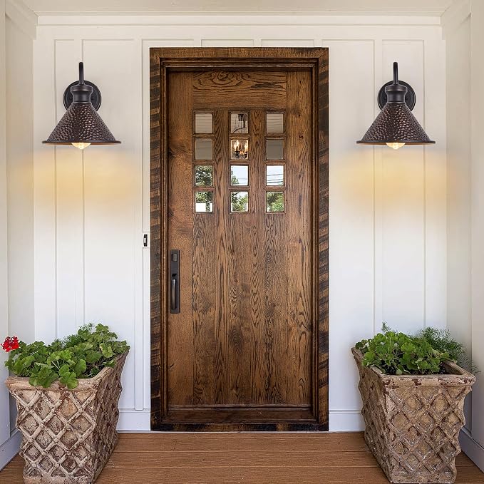 Gooseneck Outdoor Wall Sconce 1-Light E26 Socket Farmhouse Wall Mount Porch & - Image 3