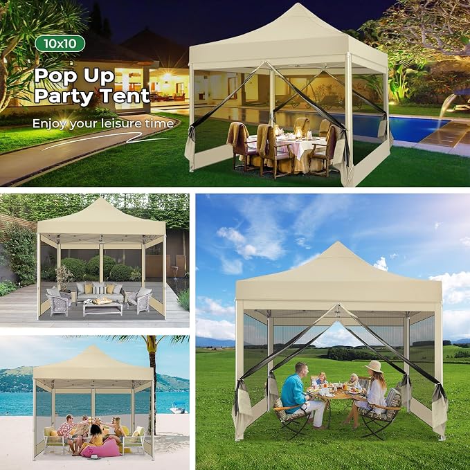 COBIZI 10x10 Heavy Duty Pop Up Canopy Tent - Image 6