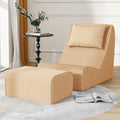 Giant Bean Bag Chair for Adults, Corduroy Chaise Lounge by SnugSofeeFoamSofa
