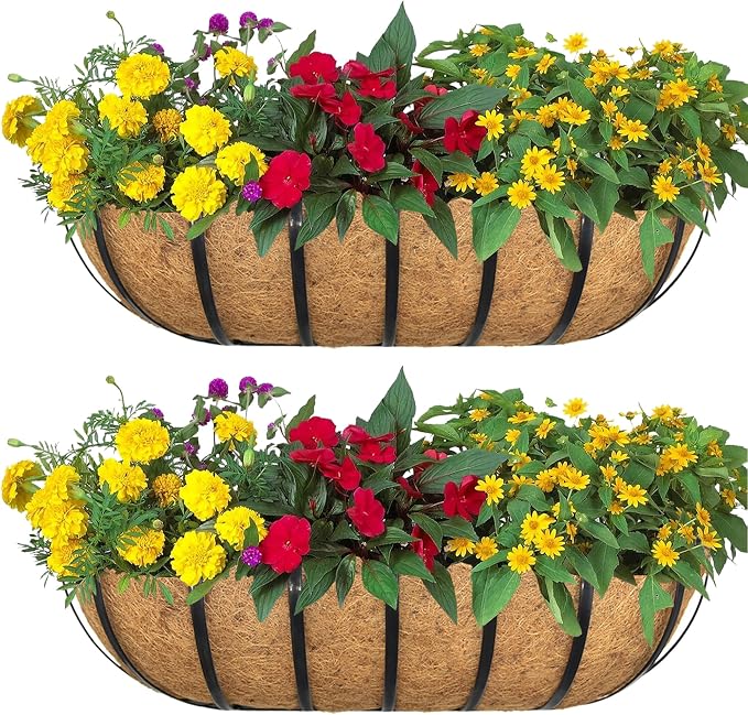 2pack 16-inch Window Sill Window Railing Planters by SMYAXUNW