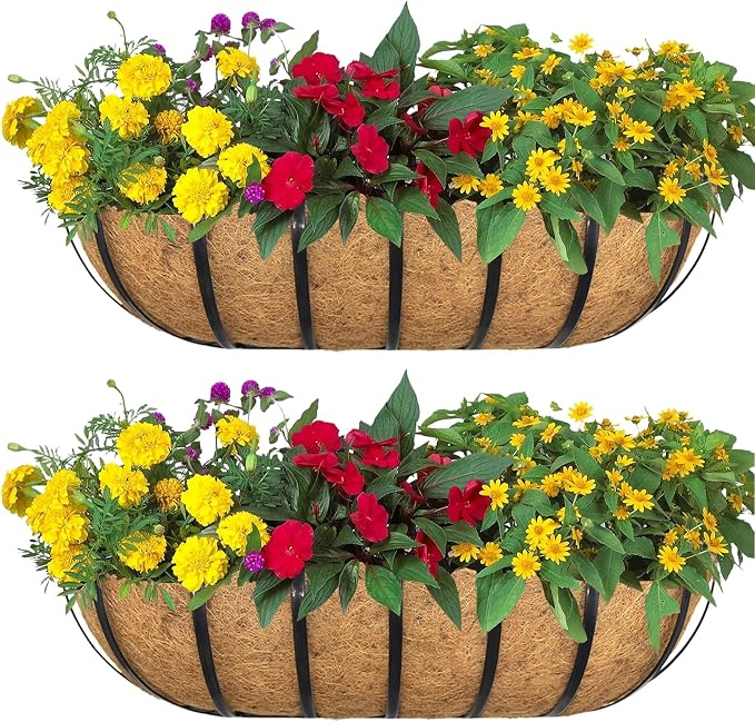 2pack 36-inch Window Sill Window Railing Planters by SMYAXUNW