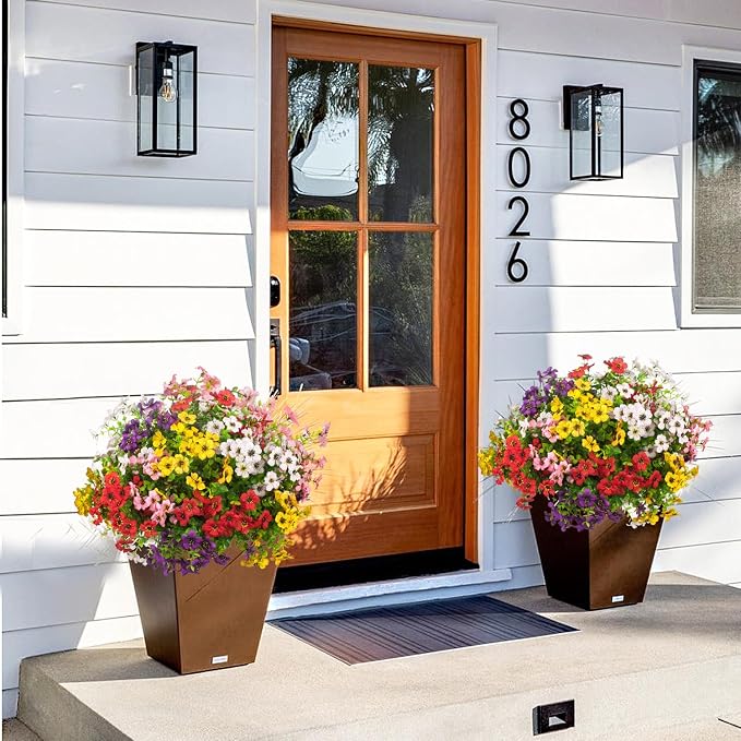 20 Bundles Artificial Flowers for Outdoors, UV Resistant Fake Plants Flowers - Image 4