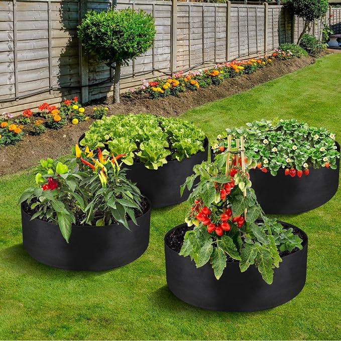 LBTING 4Pcs 30 Gallon Plant Grow Bags, Fabric Raised Planting Bed Heavy Duty - Image 8
