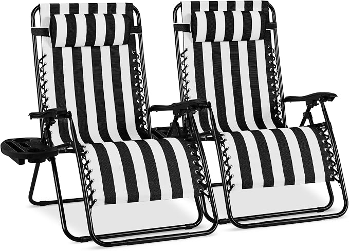 Best Choice Products Set of 2 Extra Wide Adjustable Steel Mesh Zero Gravity by BestChoiceProducts