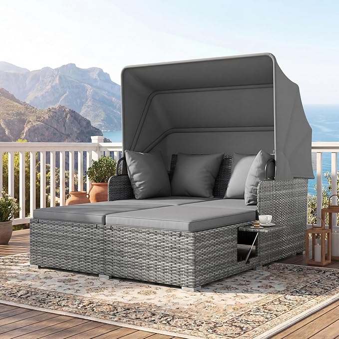 Tangkula Patio Rattan Daybed - Image 3