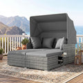 ORALNER Outdoor Daybed, 2-Person Wicker Patio Sofa by ORALNER