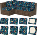 8Pcs Square Large + Rectangle Stretch Patio Cushion Covers, Couch & Sofa by VORSHAPE