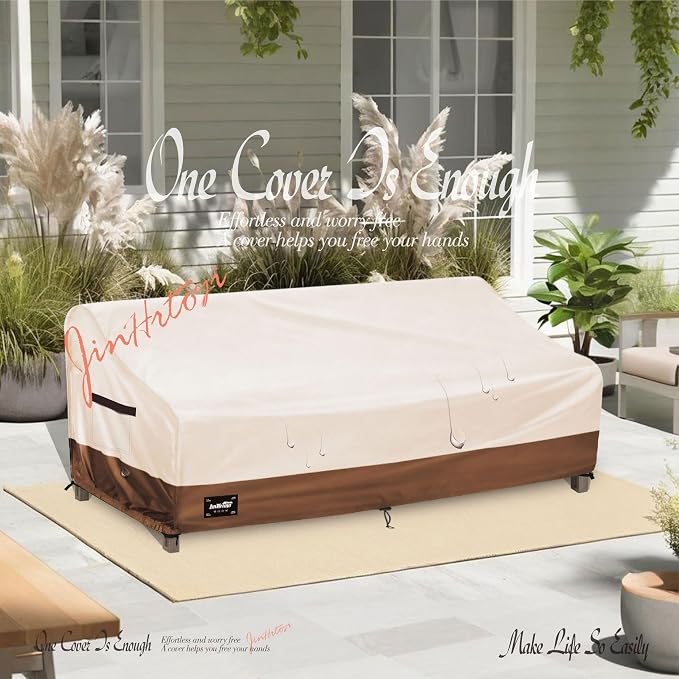 JinHrtoyi 3-Seater Outdoor Couch Cover, 79Wx38Dx35H inches Outdoor Furniture - Image 9