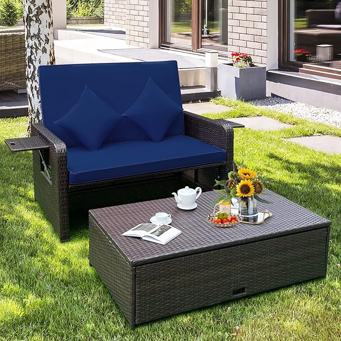 Tangkula Patio Rattan Daybed - Image 3