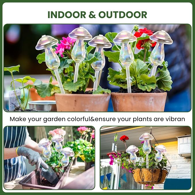 Plant Watering Globes-4pcs Self Watering Planter Insert, Plant Watering Devices - Image 4