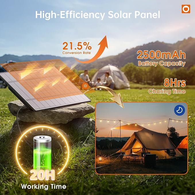 addlon 120FT Solar String Lights Outdoor, Waterproof Solar Powered Outside - Image 2