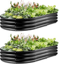 2 Pack Raised Garden Bed Kits, Easy Assembly Metal Raised Bed by Gartist