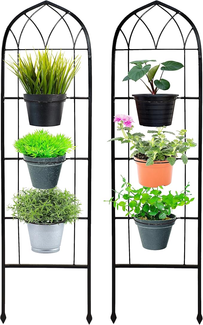 Sunnydaze Steel 2-Piece Arched Garden Trellis - Image 6