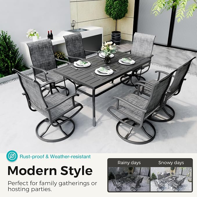 Pamapic 7-Piece Patio Dining Furniture Set - Image 3