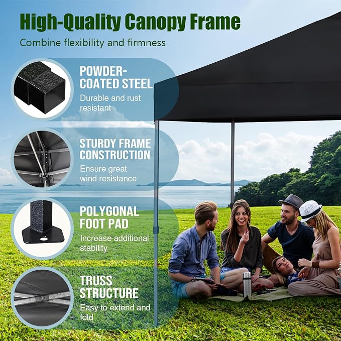 Eurmax USA NOMATTER ONE-Person Open&Close 10x10ft Pop Up Canopy Tent，Portable - Image 5