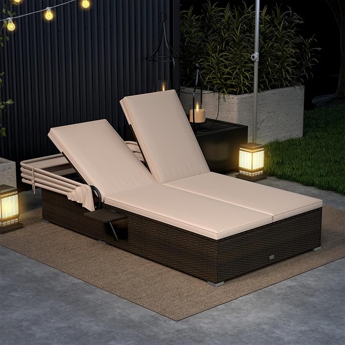 RELAX4LIFE Outdoor Daybed with Retractable Canopy - Image 9