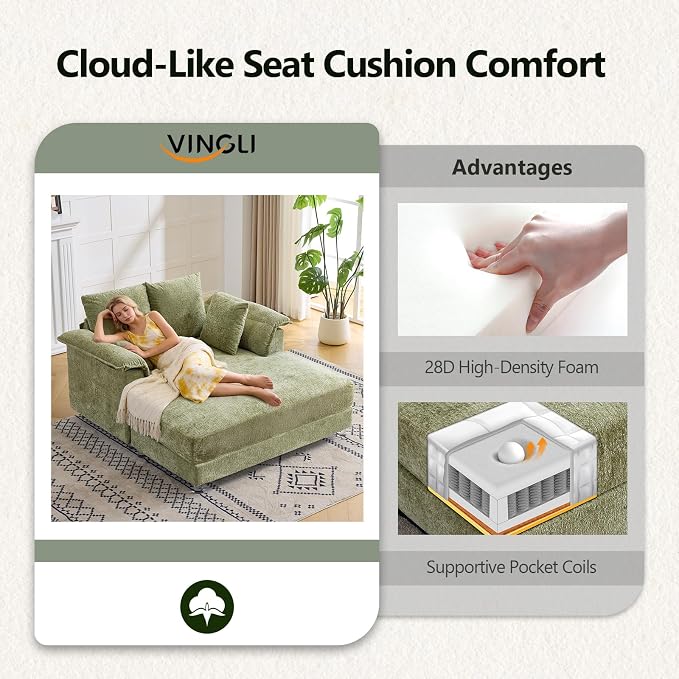 VINGLI Modern Floating Chaise Lounge Chair - Image 4