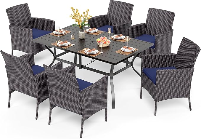 PHI VILLA 7 Piece Outdoor Dining Set by PHIVILLAThepioneerofcomfortablehouseholdsupplies